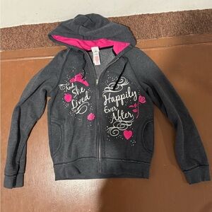 Disney Store “And She Lived Happily Ever After” princess zip up jacket. Medium.